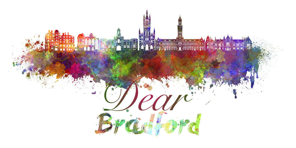 Bradford skyline in watercolour